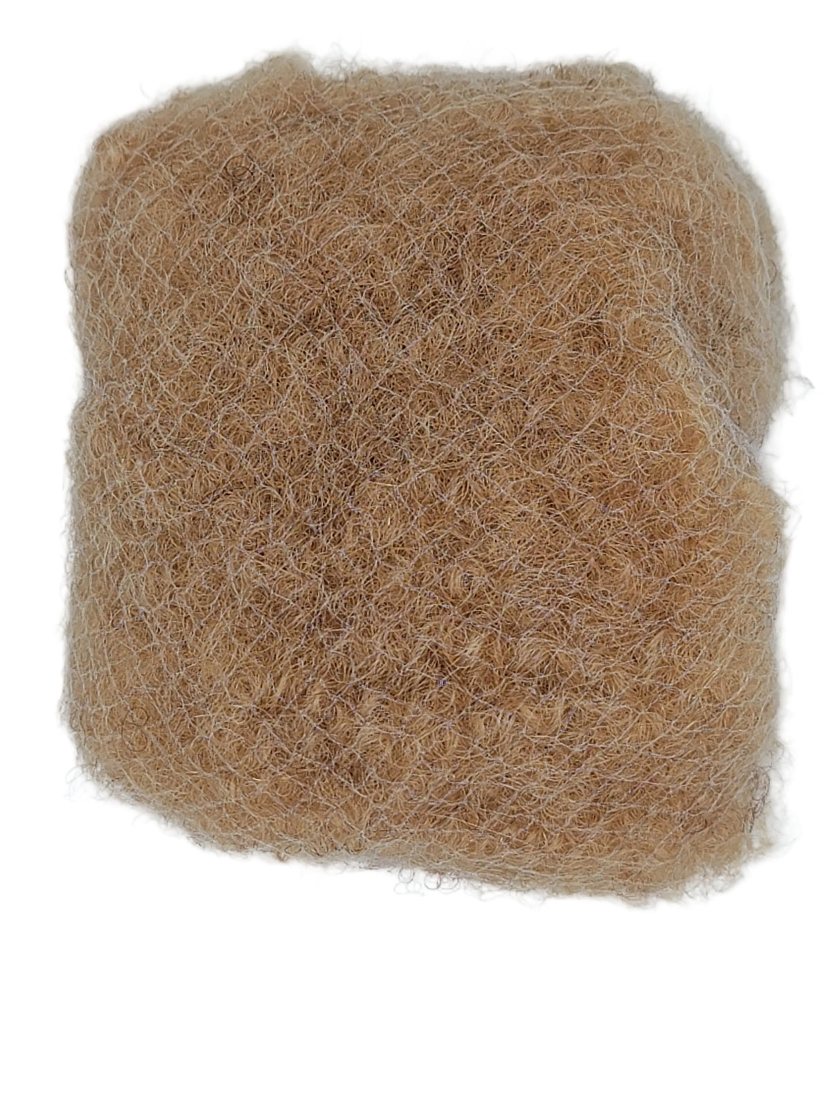 A bundle of DKEight loose bulk 4C brown hair against a white background