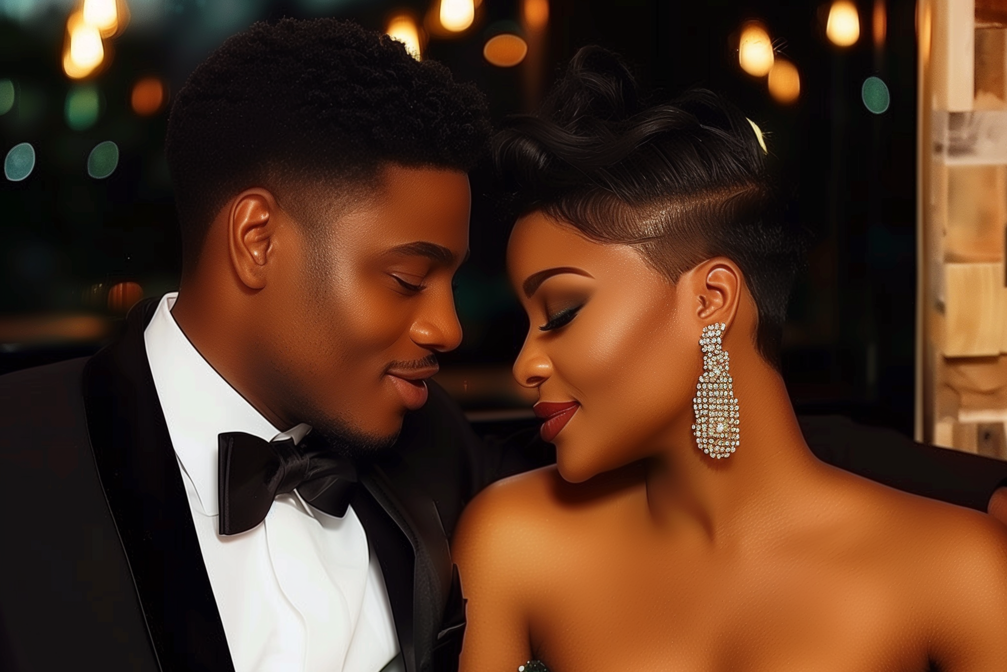 DKEight Black couple admiring each other