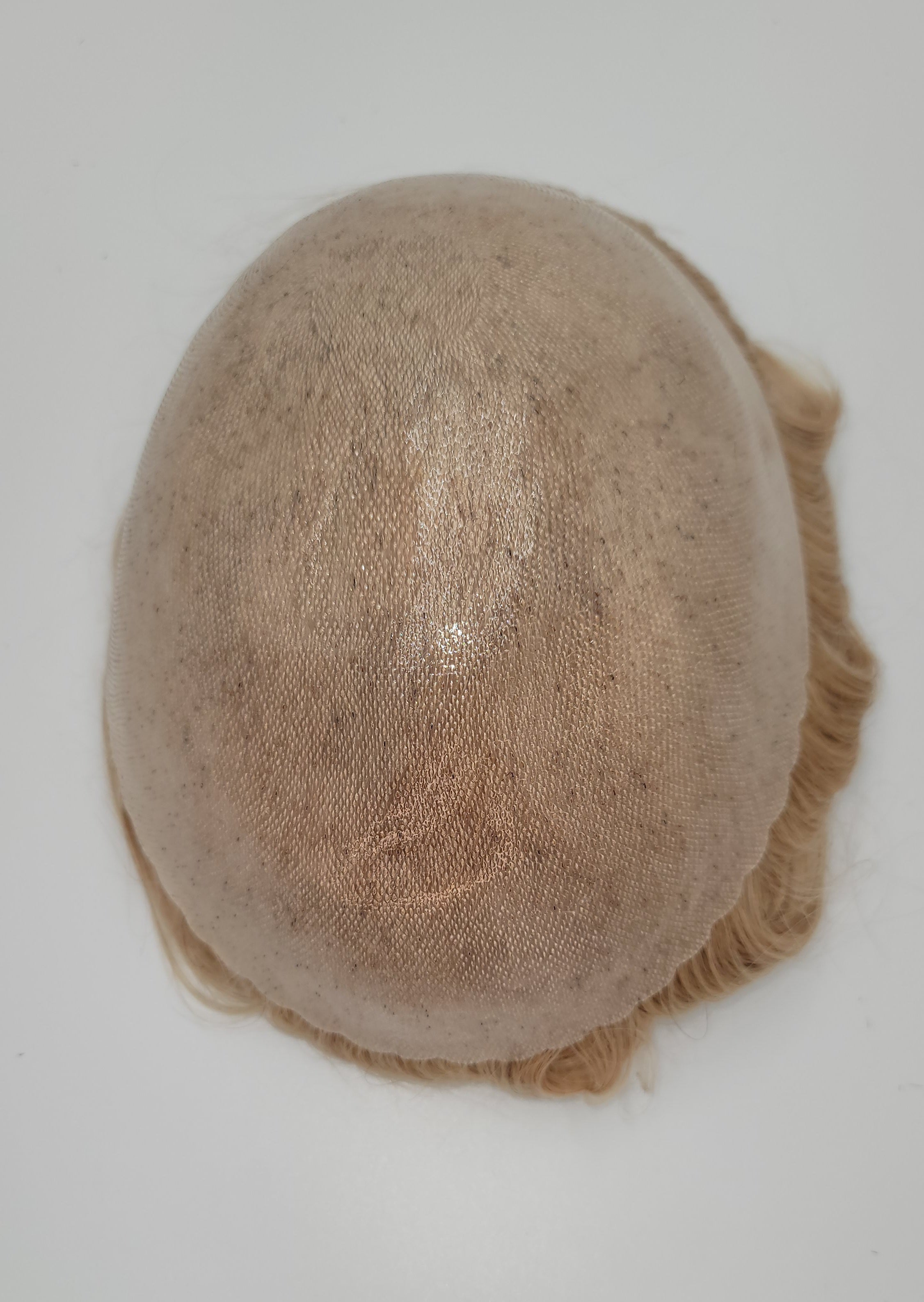 DKEIGHT NATURAL BODY WAVE 30MM CURL MENS TOUPEE COLOR #22R WITH SKIN BASE CAP LISTING