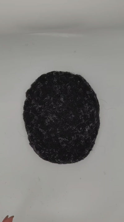afro/curl / #1/black/20grey / lace
