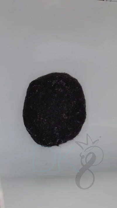 afro/curl / #1/black/10grey / lace